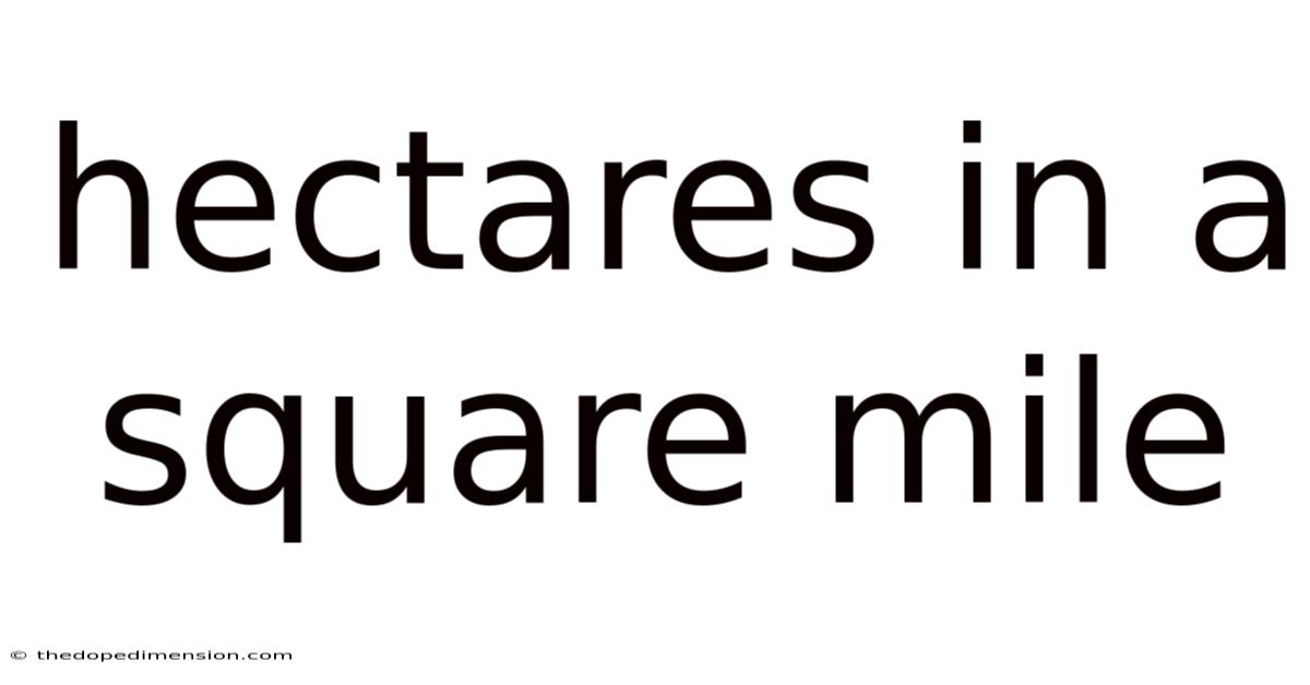 Hectares In A Square Mile