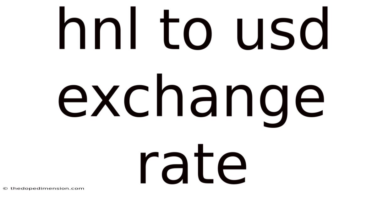 Hnl To Usd Exchange Rate