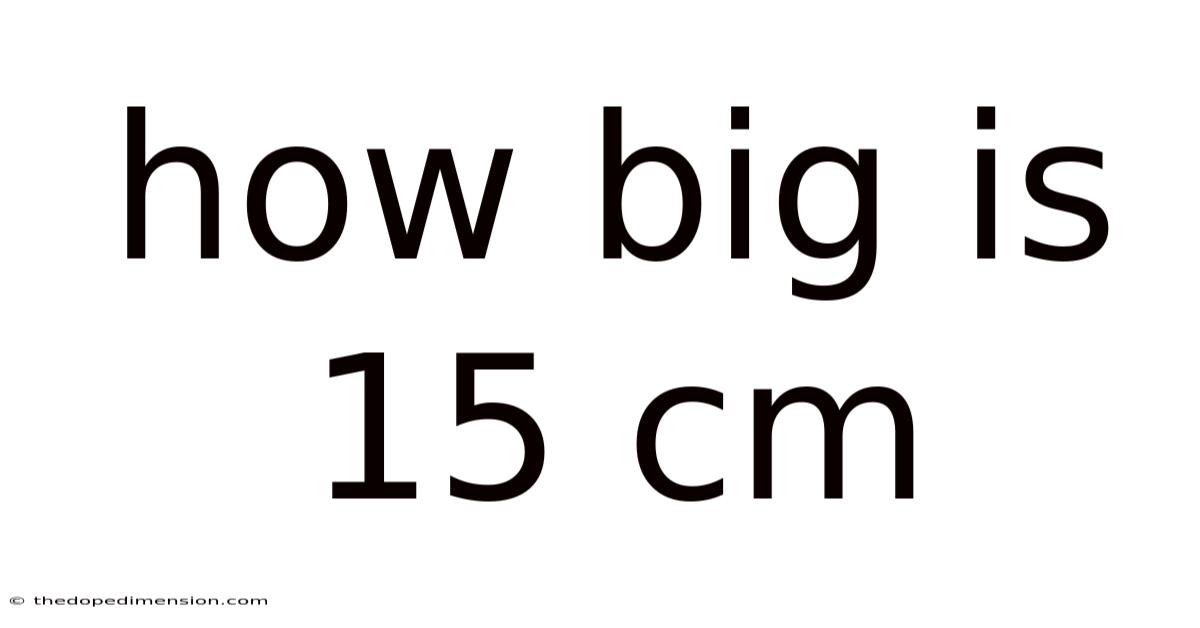 How Big Is 15 Cm