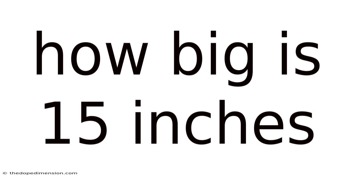 How Big Is 15 Inches