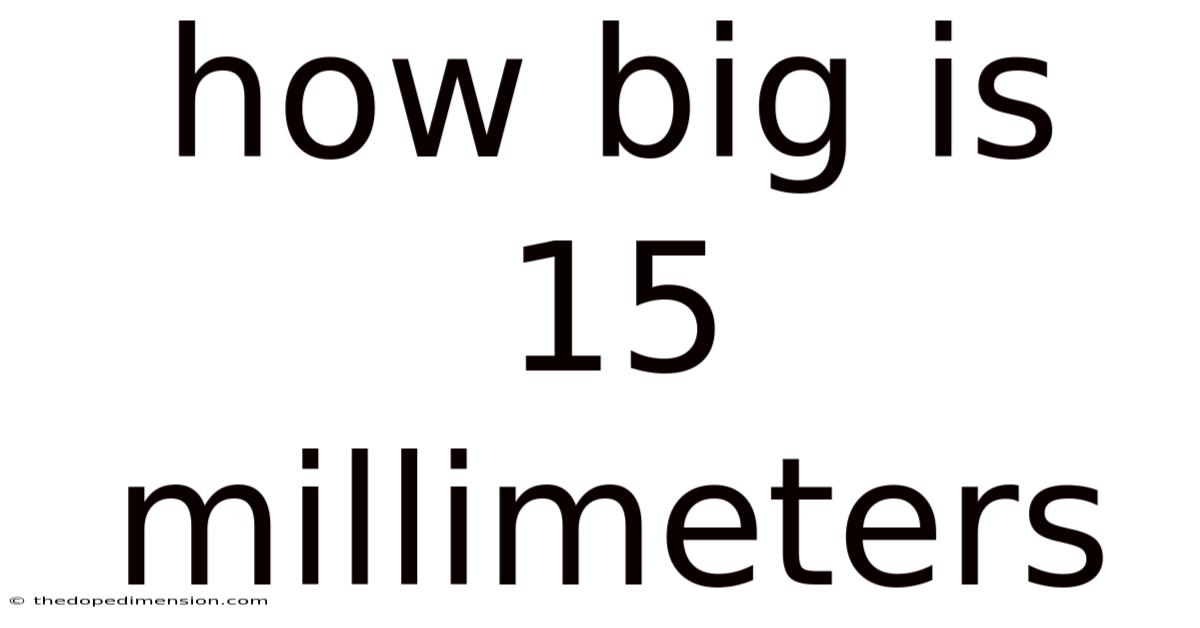 How Big Is 15 Millimeters