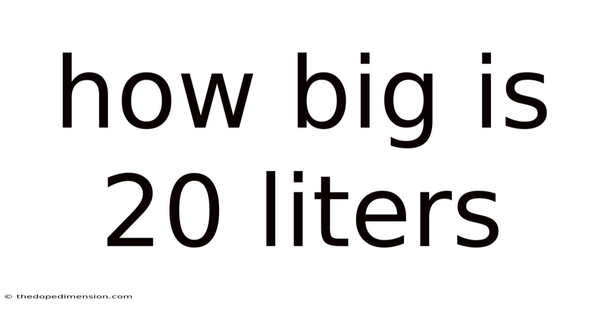 How Big Is 20 Liters