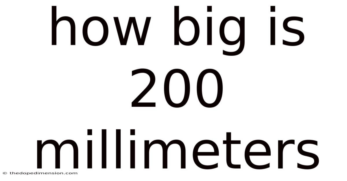 How Big Is 200 Millimeters
