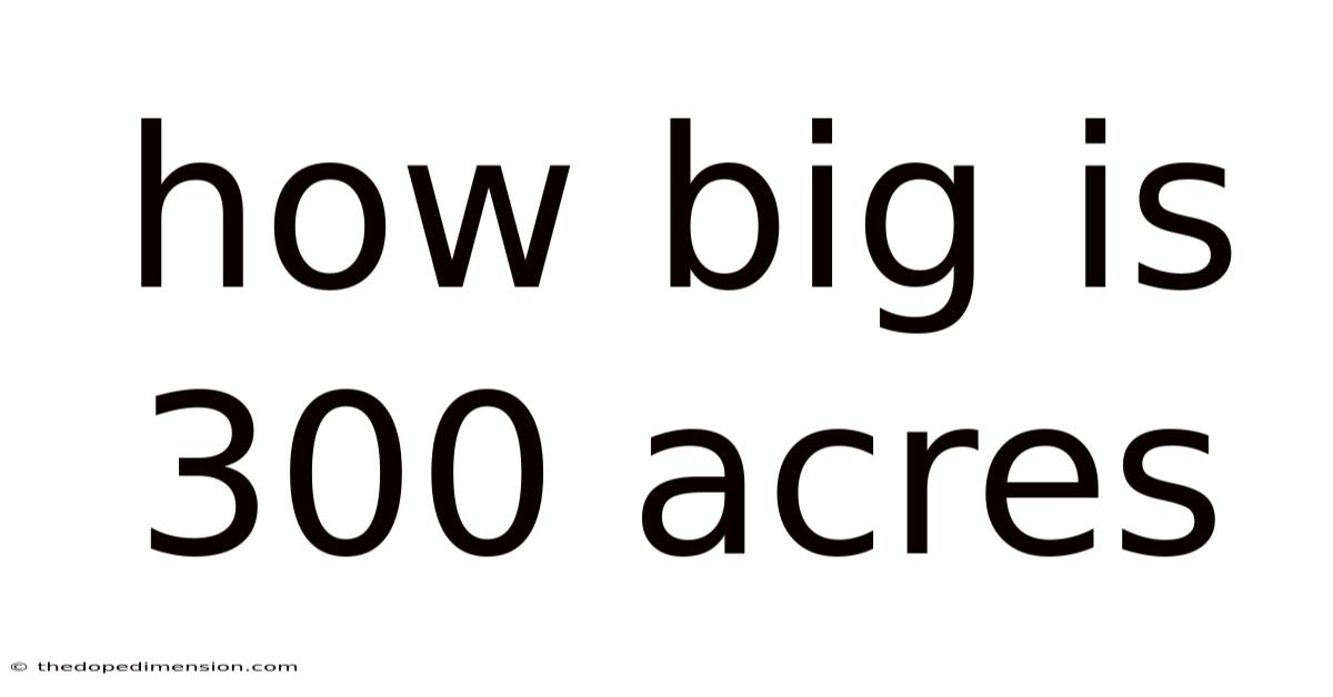 How Big Is 300 Acres