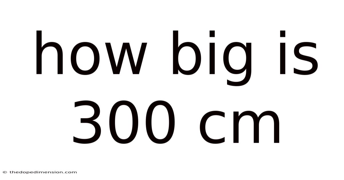 How Big Is 300 Cm