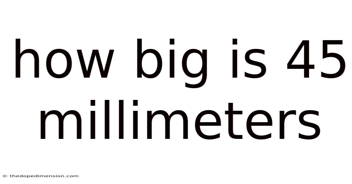 How Big Is 45 Millimeters