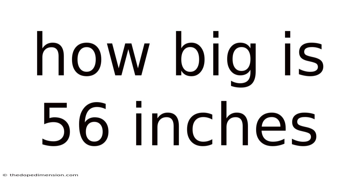 How Big Is 56 Inches