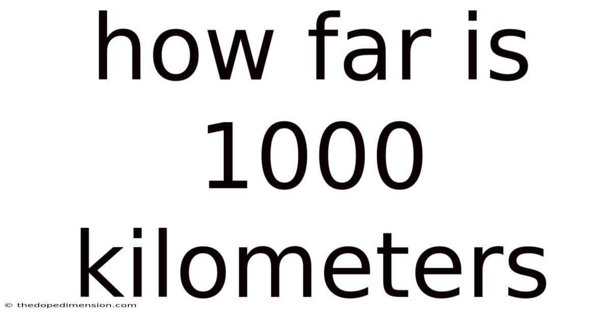 How Far Is 1000 Kilometers