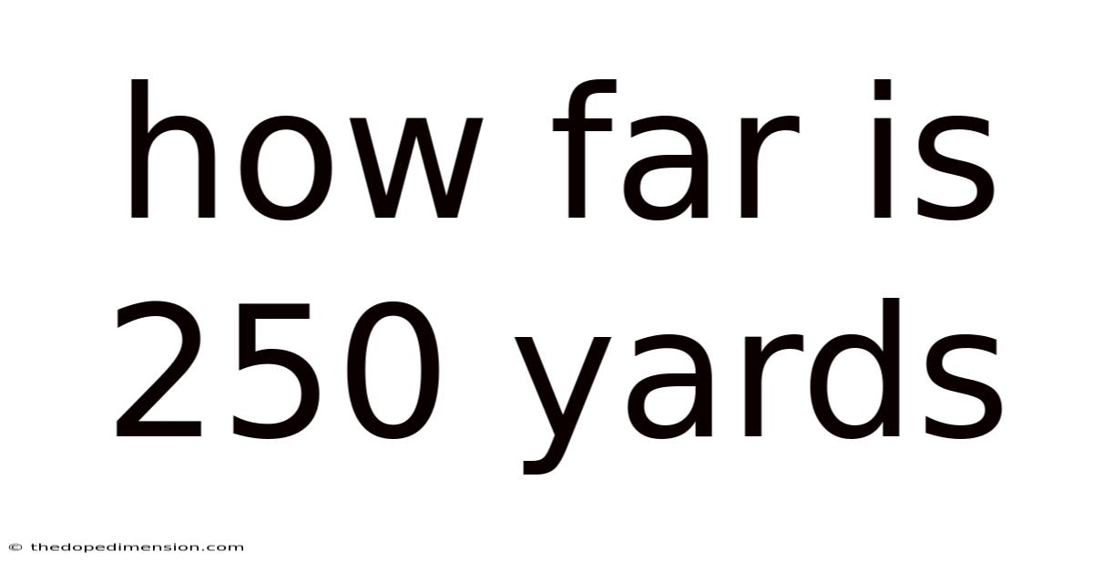 How Far Is 250 Yards