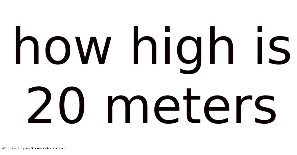 How High Is 20 Meters