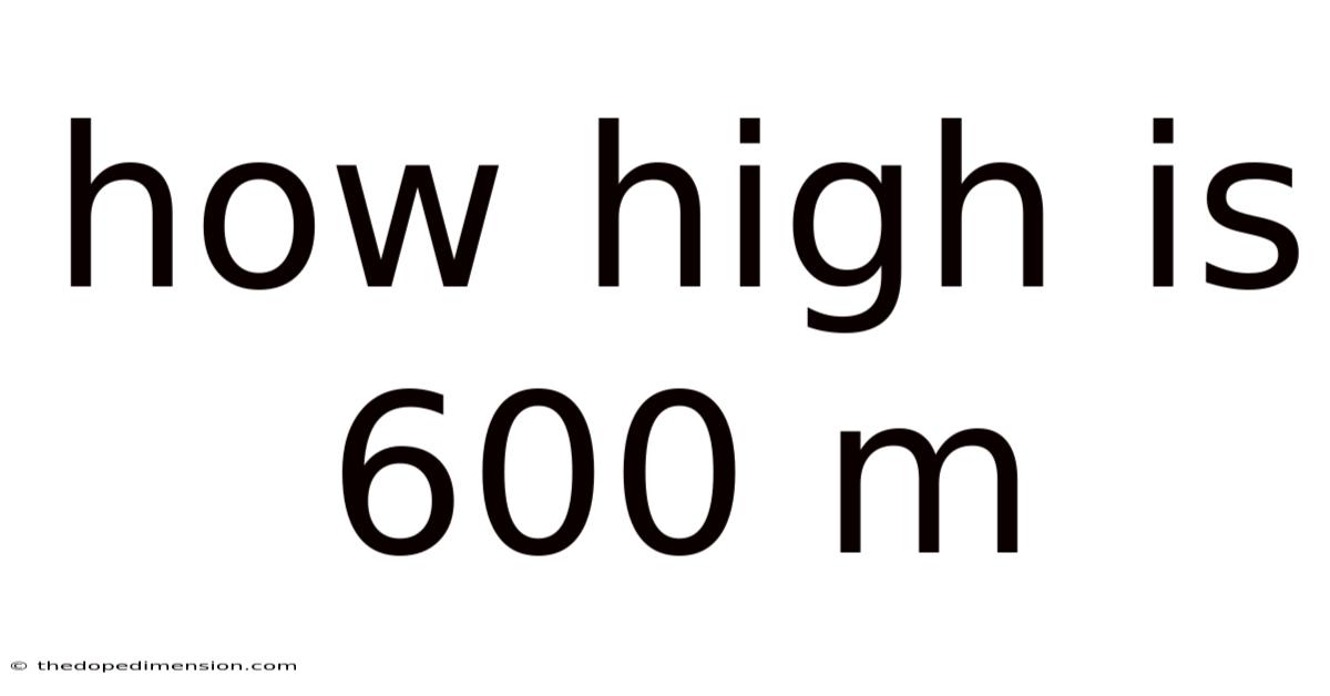 How High Is 600 M
