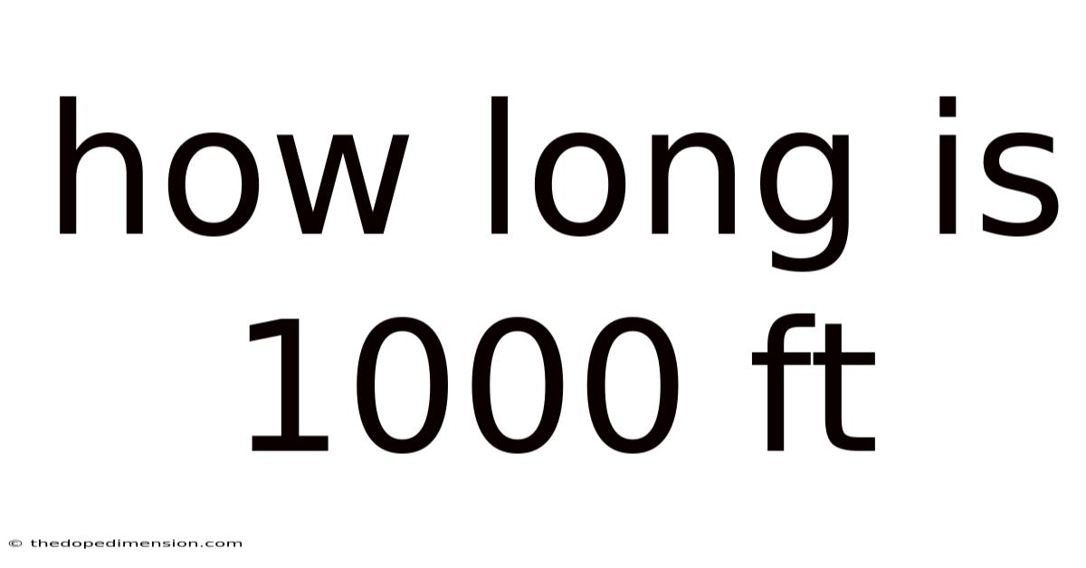 How Long Is 1000 Ft
