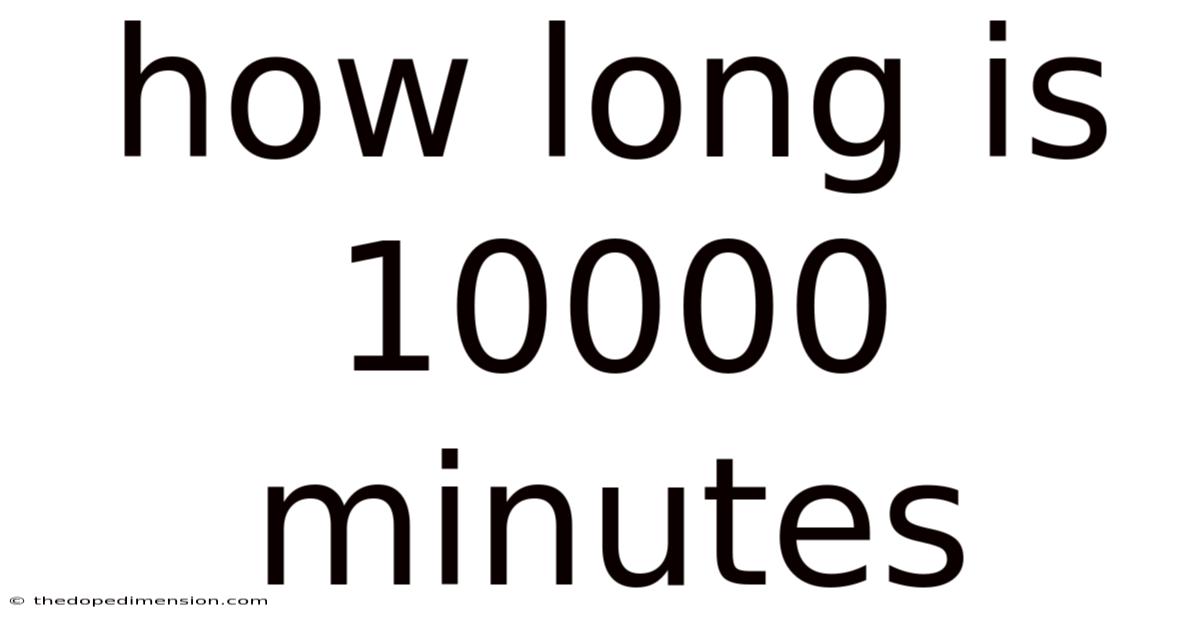 How Long Is 10000 Minutes