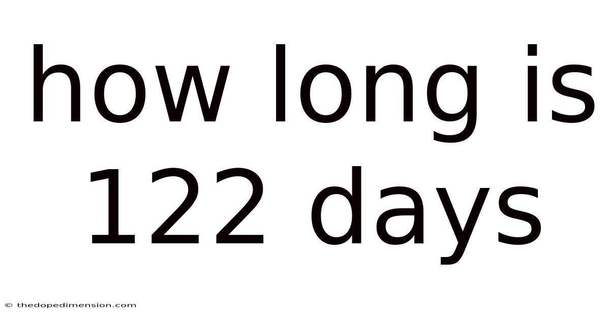 How Long Is 122 Days