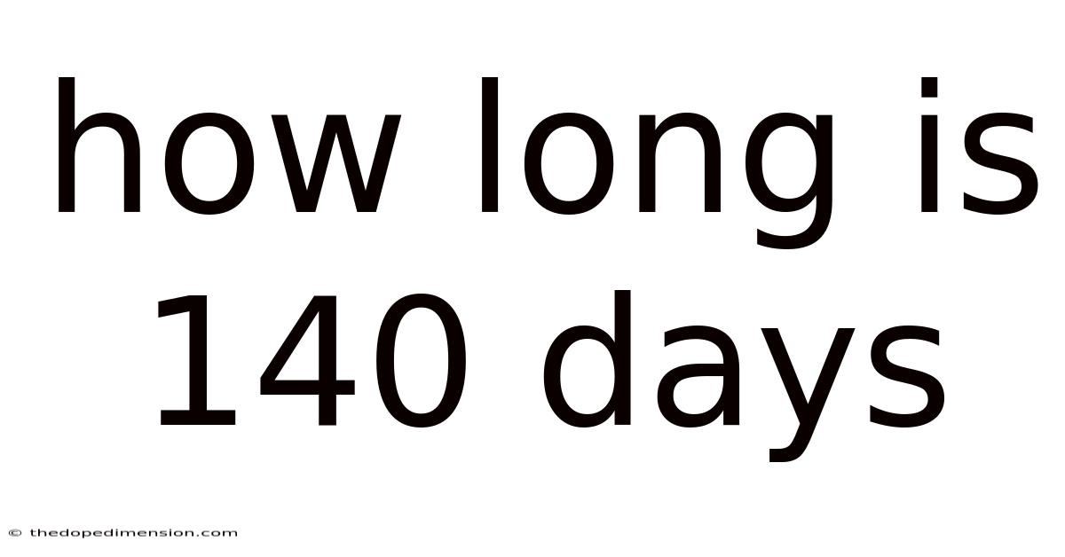 How Long Is 140 Days