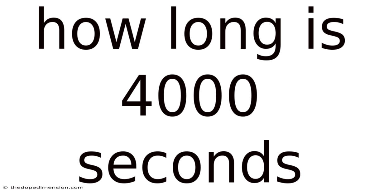 How Long Is 4000 Seconds