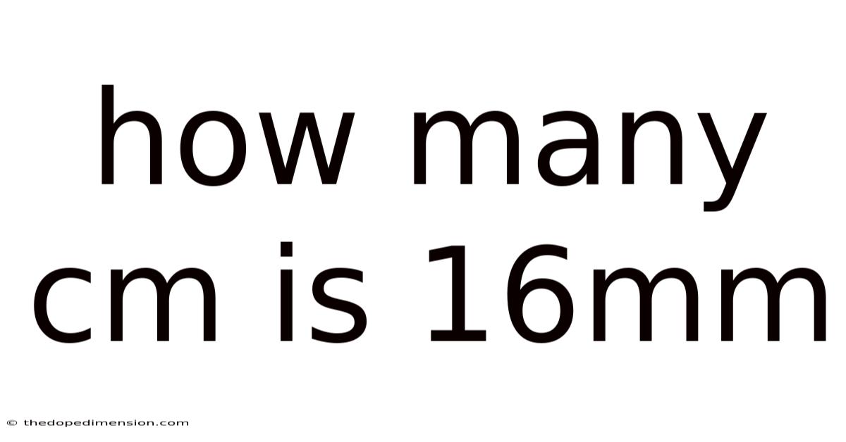 How Many Cm Is 16mm