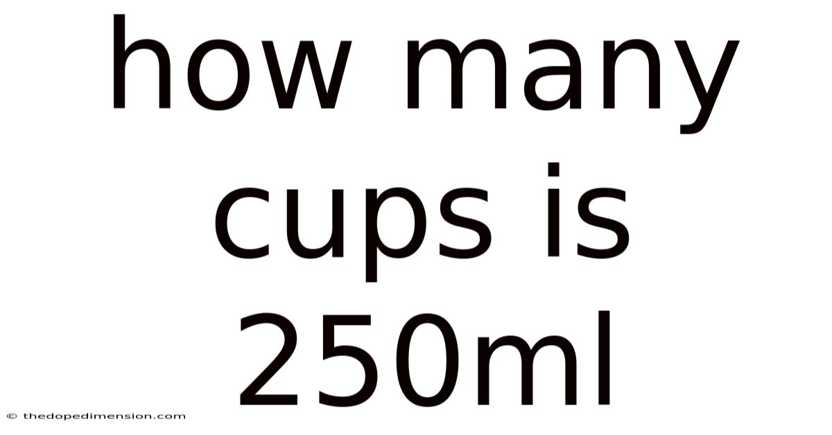 How Many Cups Is 250ml