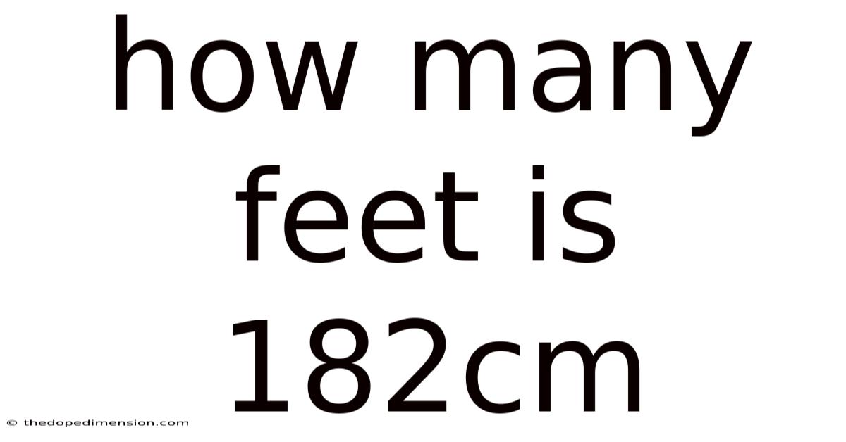 How Many Feet Is 182cm
