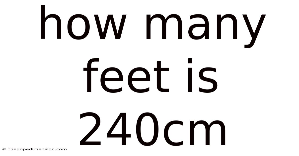 How Many Feet Is 240cm