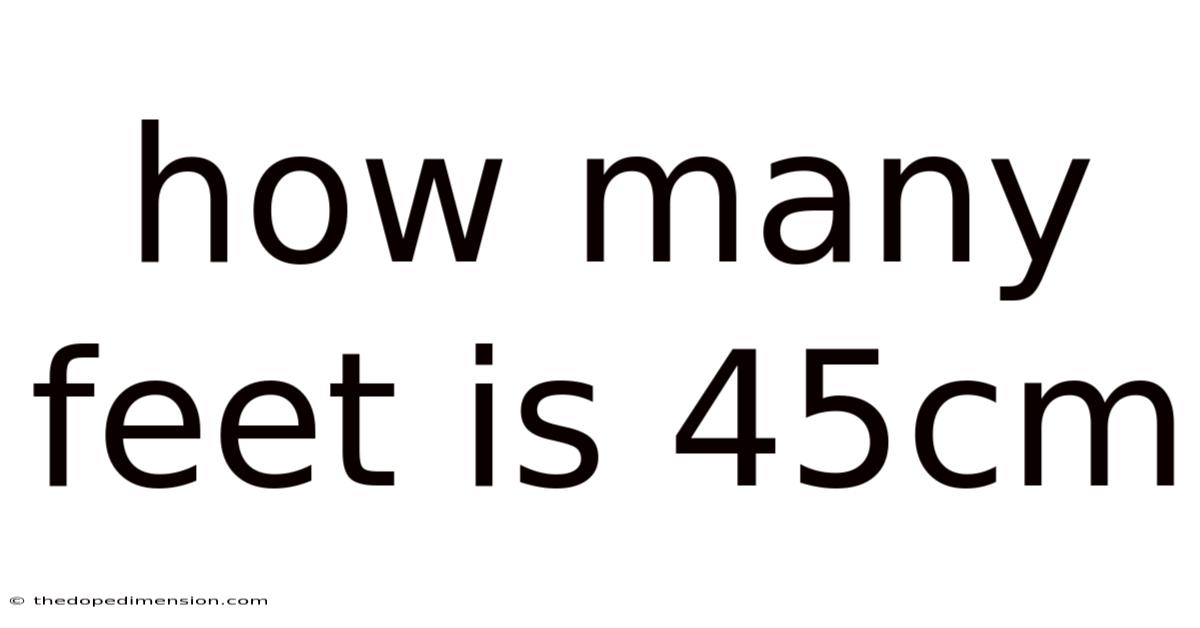 How Many Feet Is 45cm