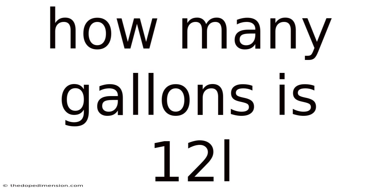 How Many Gallons Is 12l