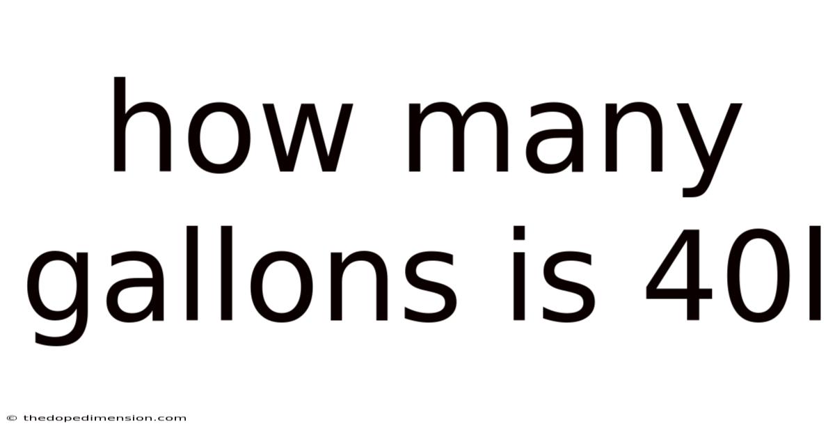 How Many Gallons Is 40l