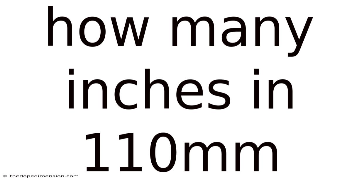 How Many Inches In 110mm