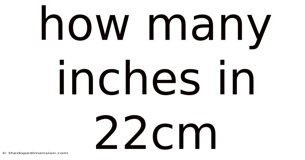 How Many Inches In 22cm