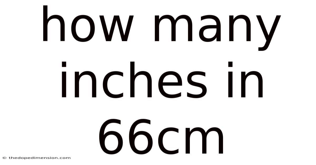How Many Inches In 66cm