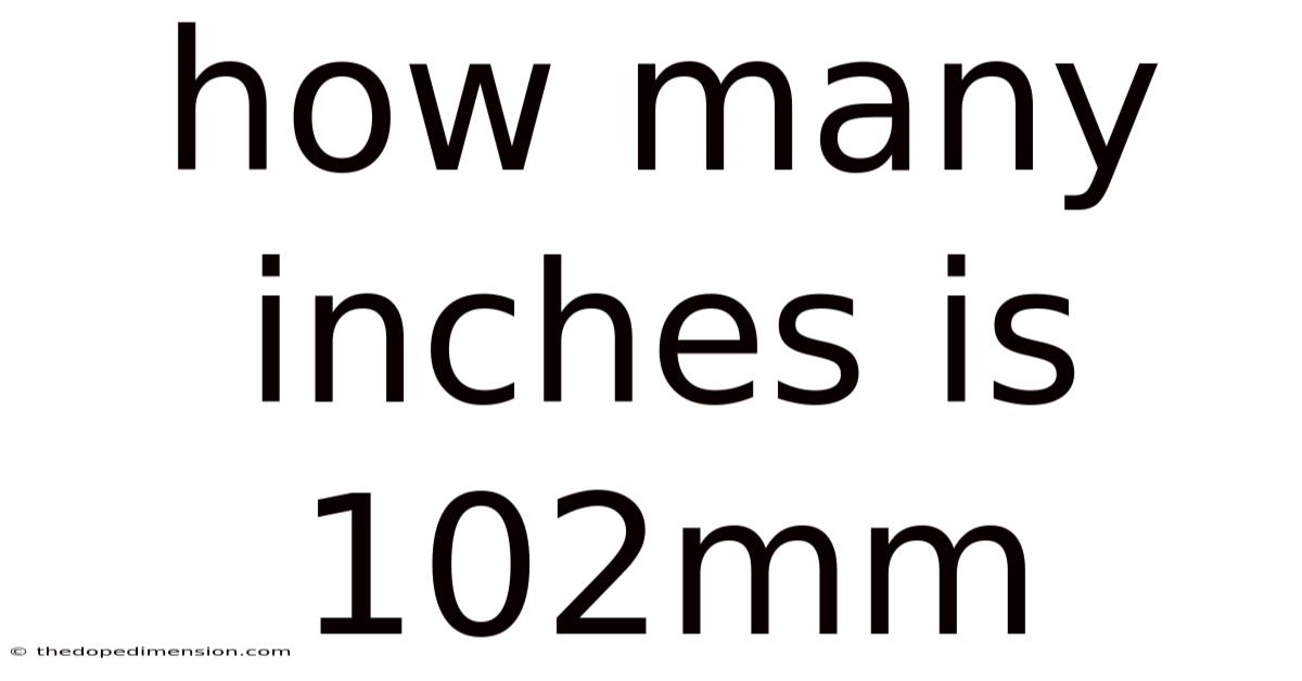 How Many Inches Is 102mm
