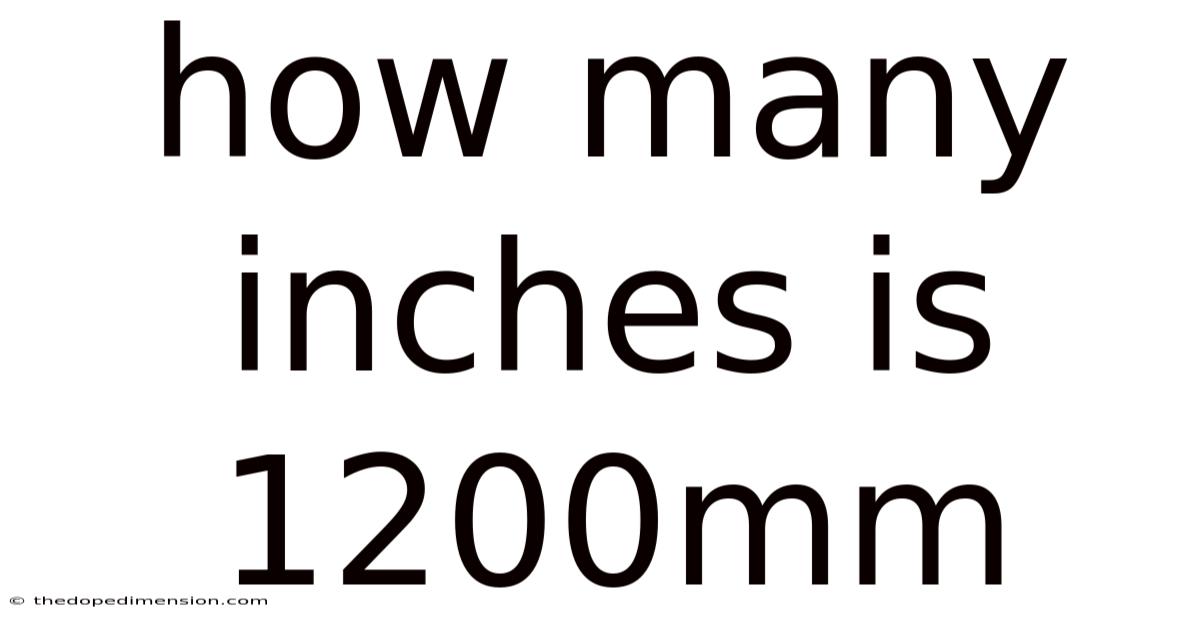 How Many Inches Is 1200mm