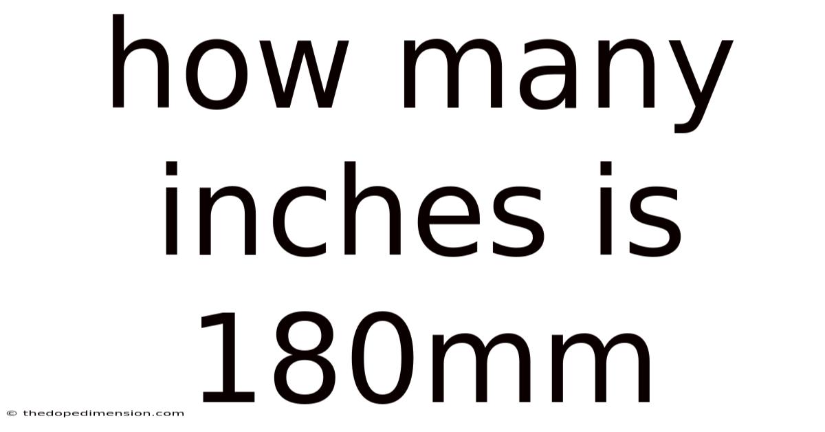 How Many Inches Is 180mm