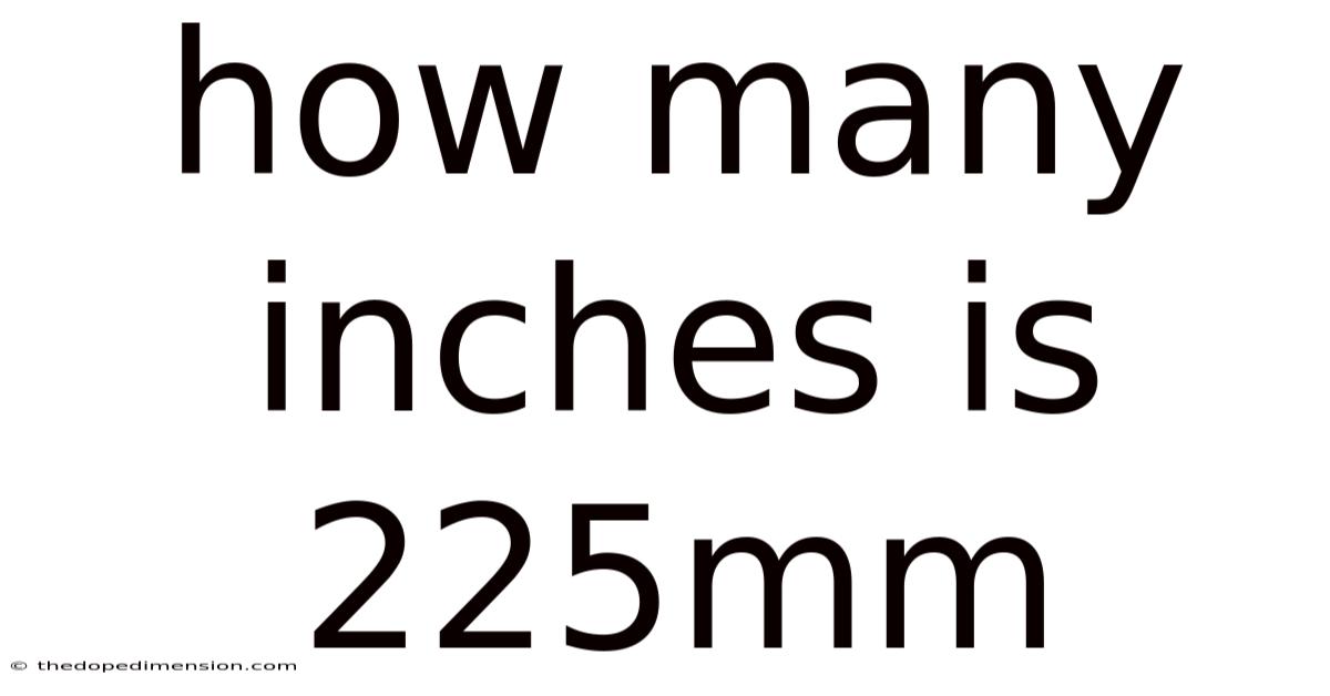 How Many Inches Is 225mm