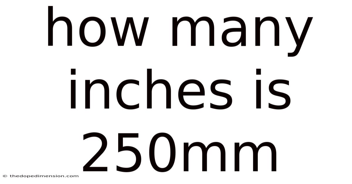 How Many Inches Is 250mm