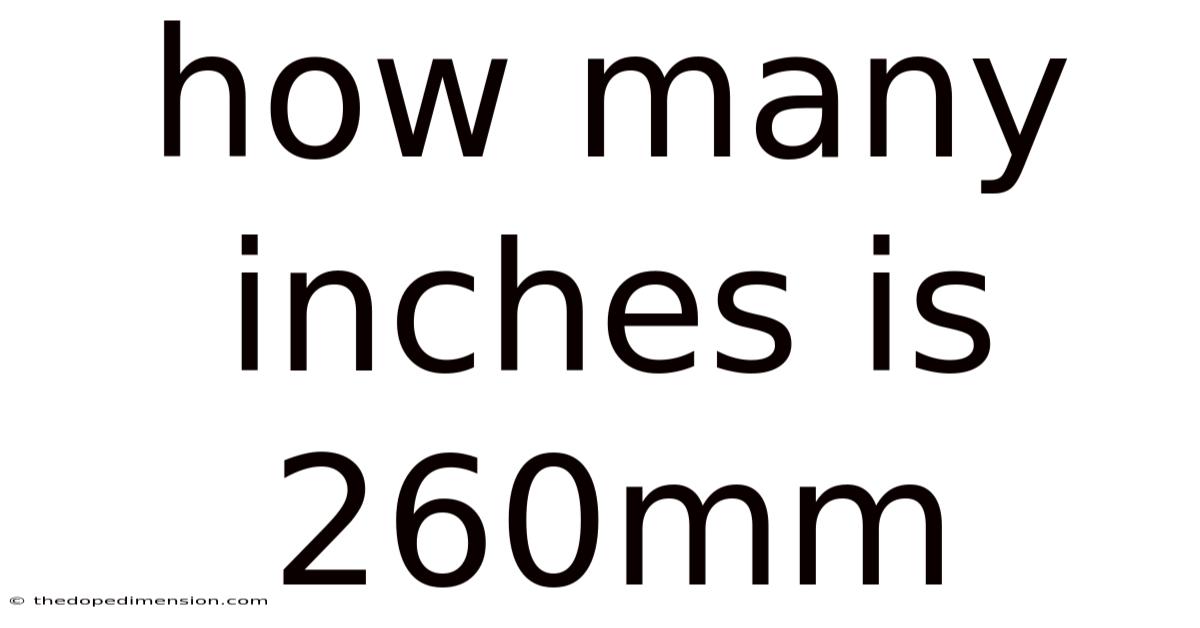 How Many Inches Is 260mm