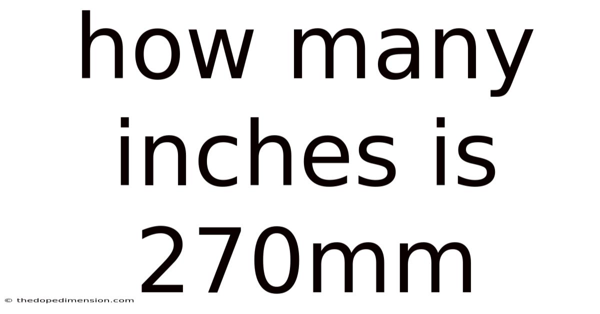 How Many Inches Is 270mm