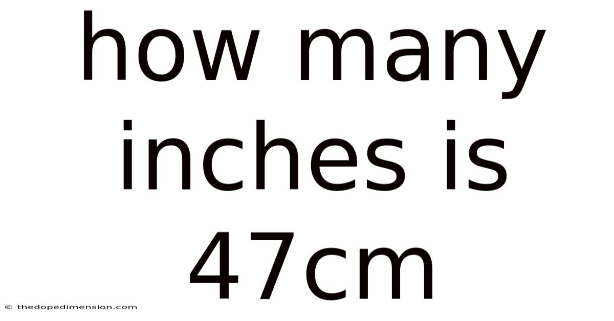How Many Inches Is 47cm