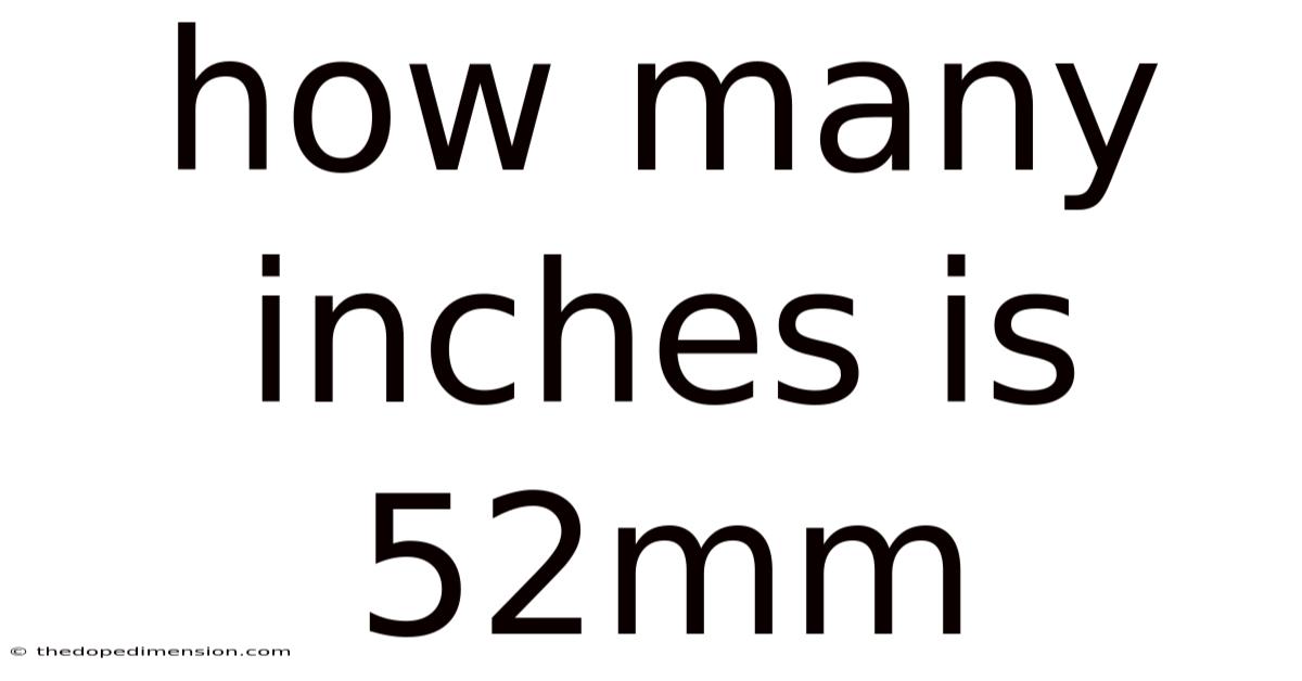 How Many Inches Is 52mm
