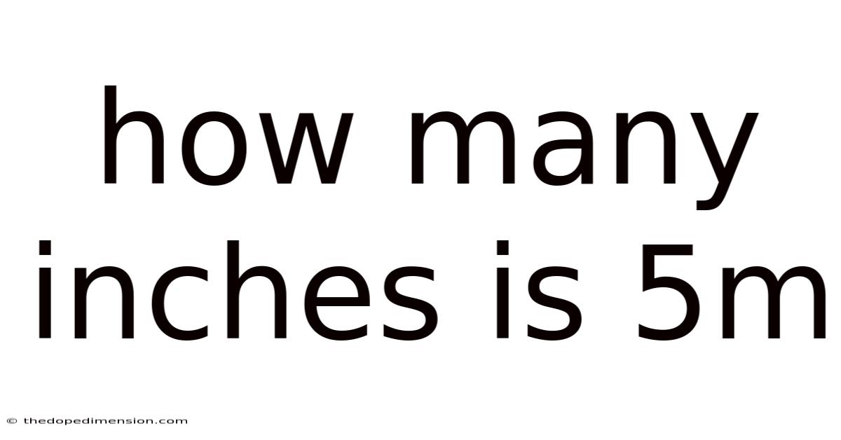 How Many Inches Is 5m