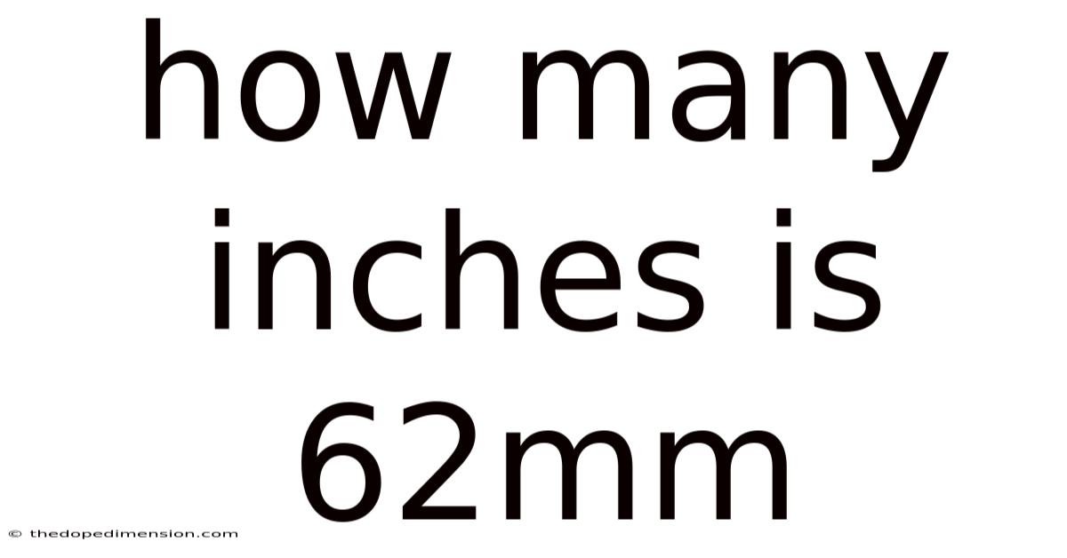 How Many Inches Is 62mm