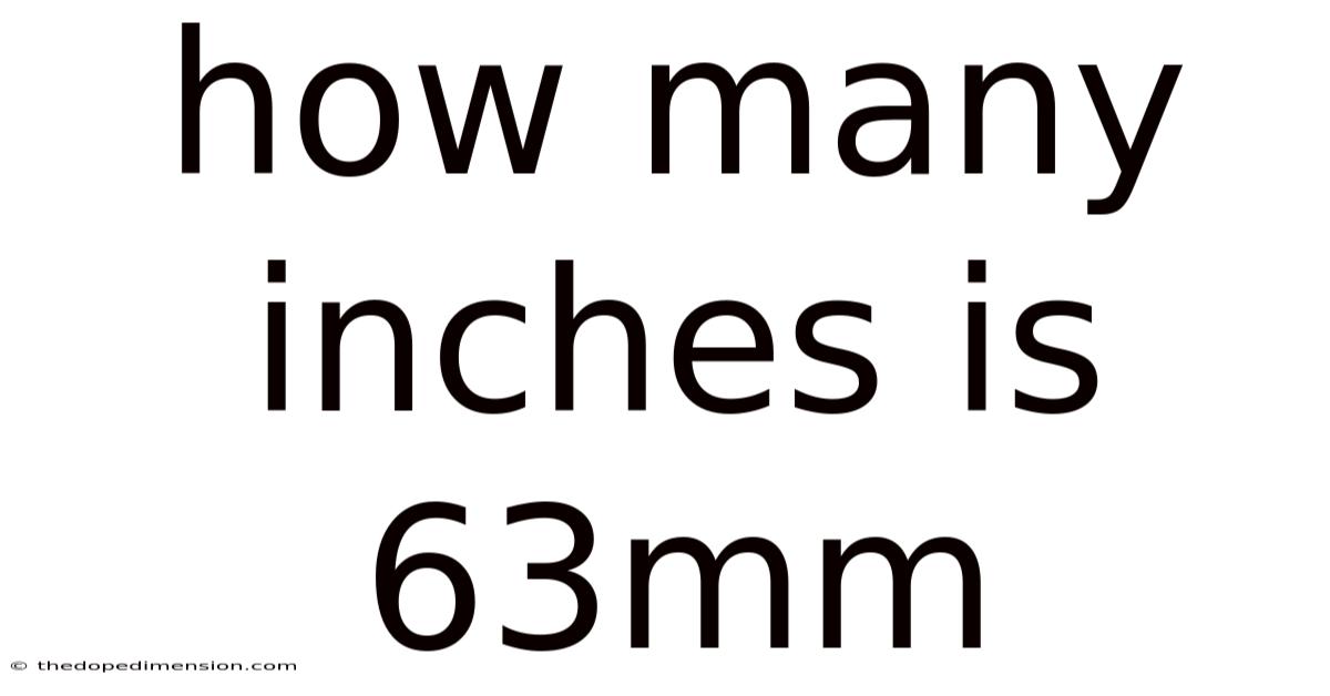 How Many Inches Is 63mm