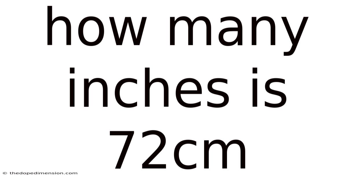 How Many Inches Is 72cm
