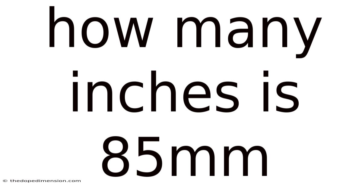 How Many Inches Is 85mm