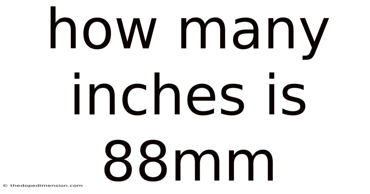 How Many Inches Is 88mm