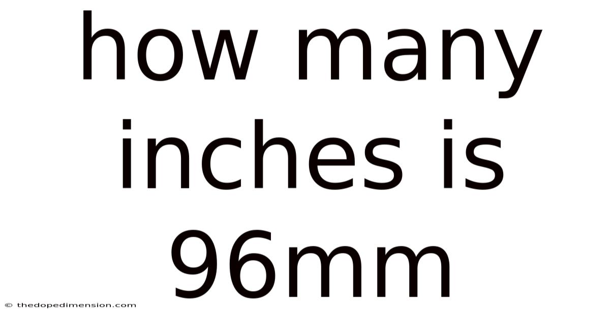 How Many Inches Is 96mm