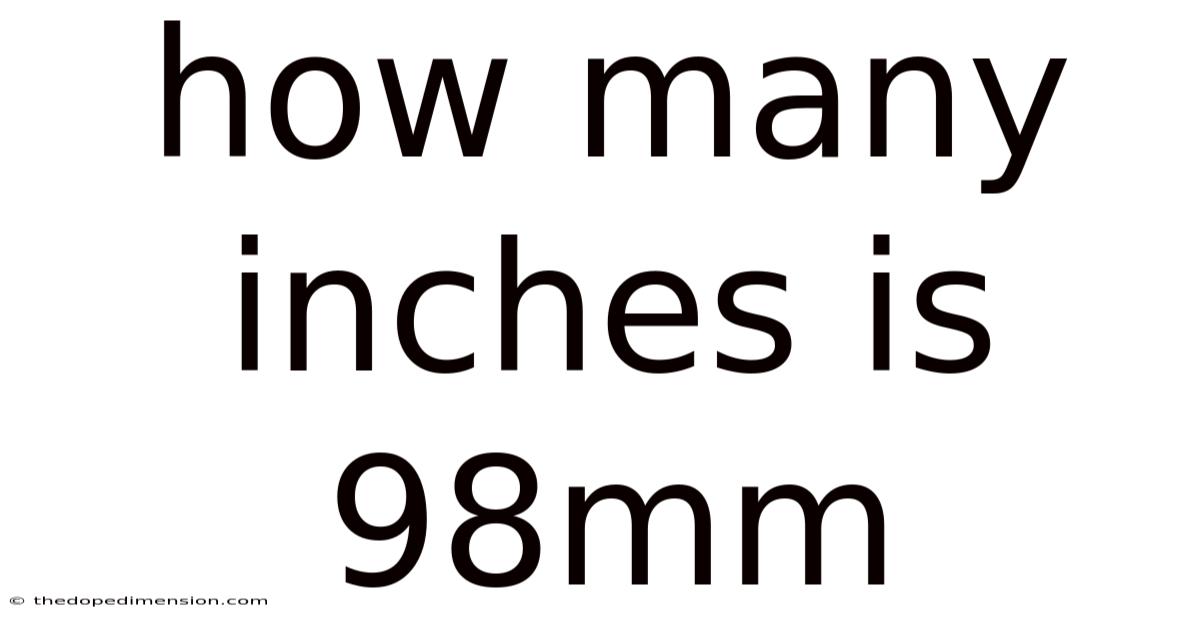 How Many Inches Is 98mm