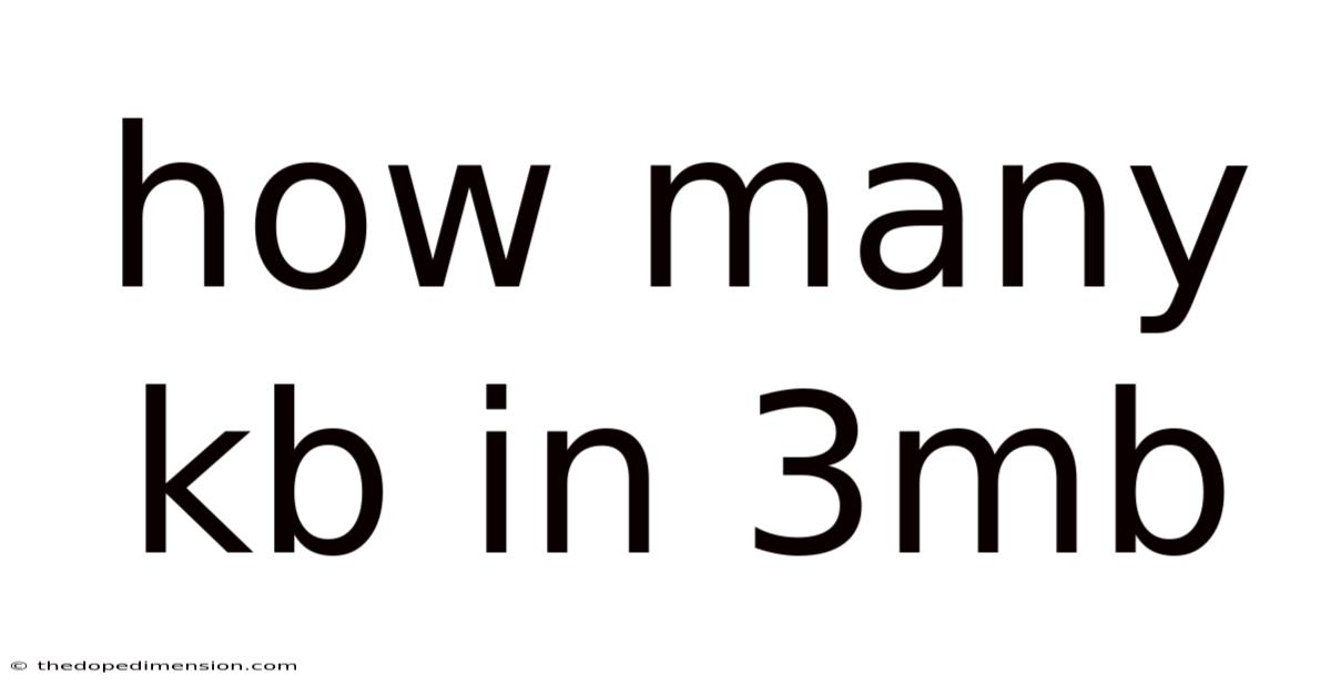 How Many Kb In 3mb