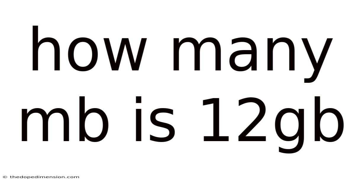 How Many Mb Is 12gb