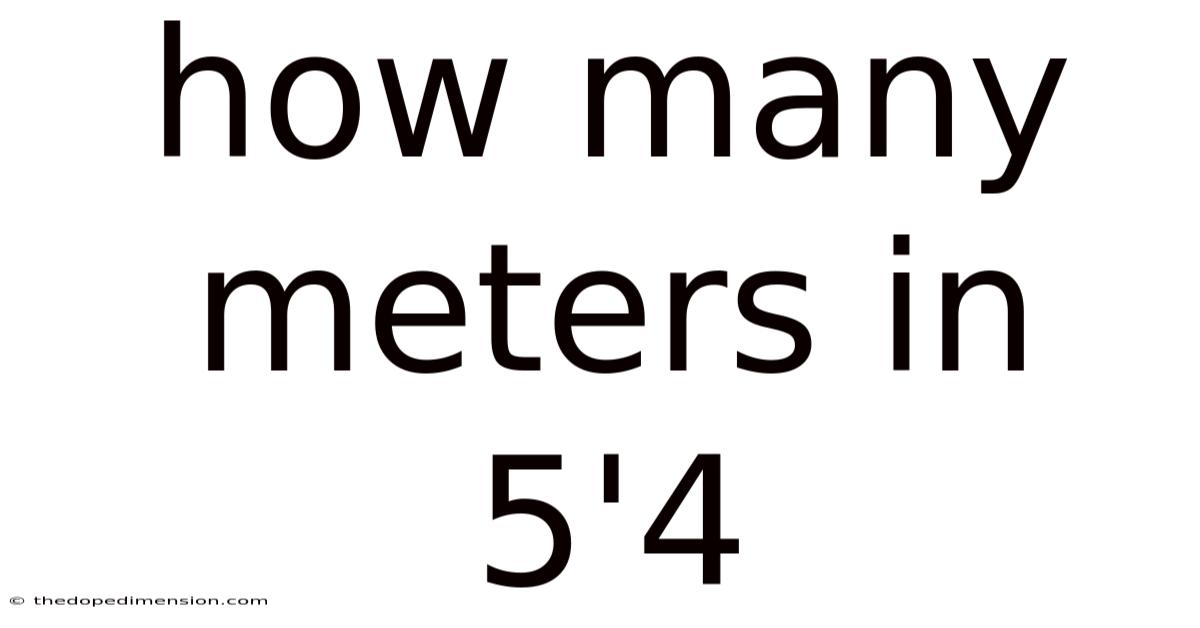 How Many Meters In 5'4